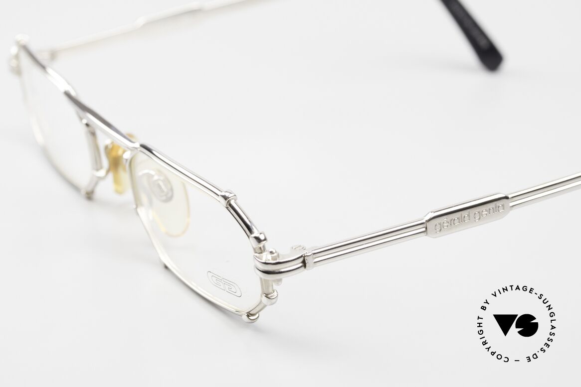 Gerald Genta Gold & Gold 02 Vintage Brille Achteckig 90er, entsprechend hohe Qualität dieses 1990er Jahre Modells, Passend für Herren und Damen