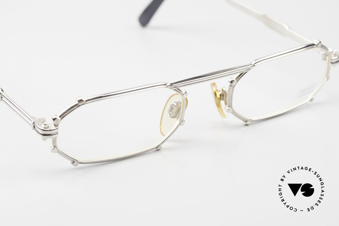 Gerald Genta Gold & Gold 02 Vintage Brille Achteckig 90er, ungetragenes Einzelstück mit Seriennummer, Gr. 51/22, Passend für Herren und Damen