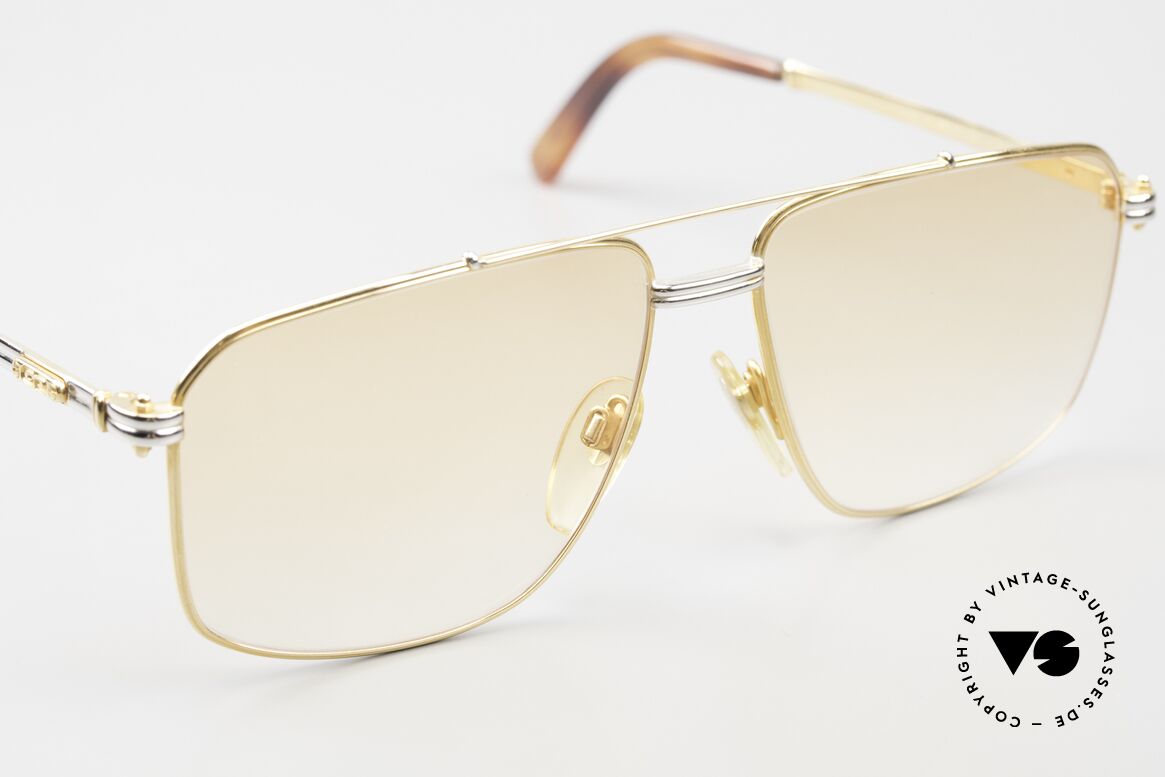 Gerald Genta New Classic 21 24kt Vintage Brille Herren, ungetragenes Einzelstück mit Seriennummer in Gr. 59/15, Passend für Herren