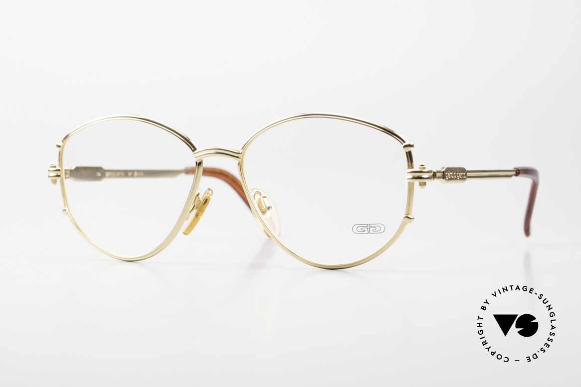 Gerald Genta New Classic 07 Außergewöhnliche Damenbrille, noble 90er Jahre Luxus Damen-Brille von Gérald Genta, Passend für Damen