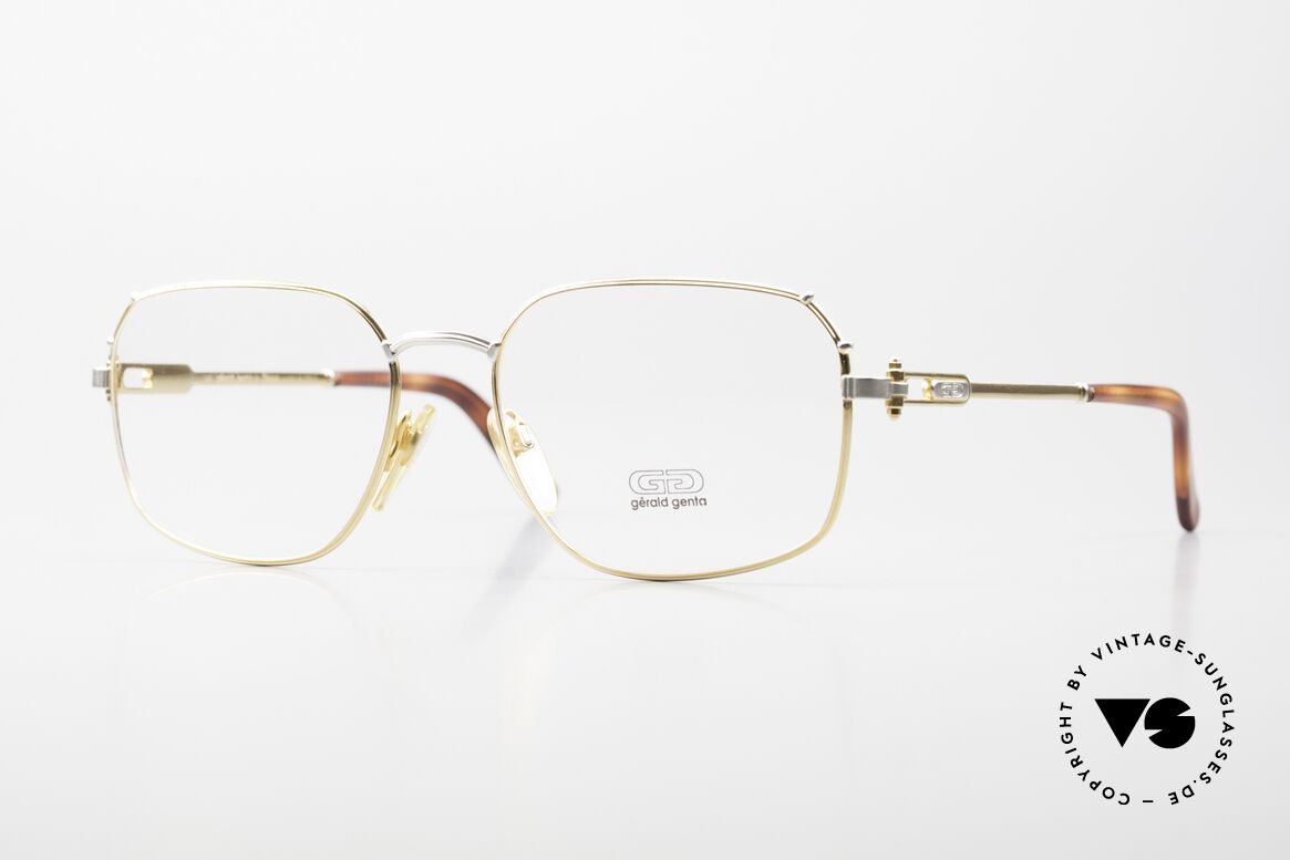Gerald Genta Gold & Gold 08 90er Vintage Luxus Brille, X-Large 1990er Herren-Brillenfassung von Gérald Genta, Passend für Herren