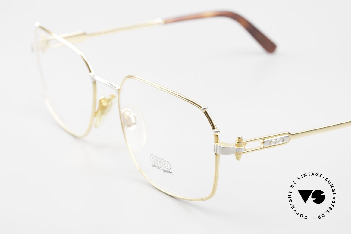 Gerald Genta Gold & Gold 08 90er Vintage Luxus Brille, LUXUS-Accessoires (wie z.B. Brillen) kamen später dazu, Passend für Herren