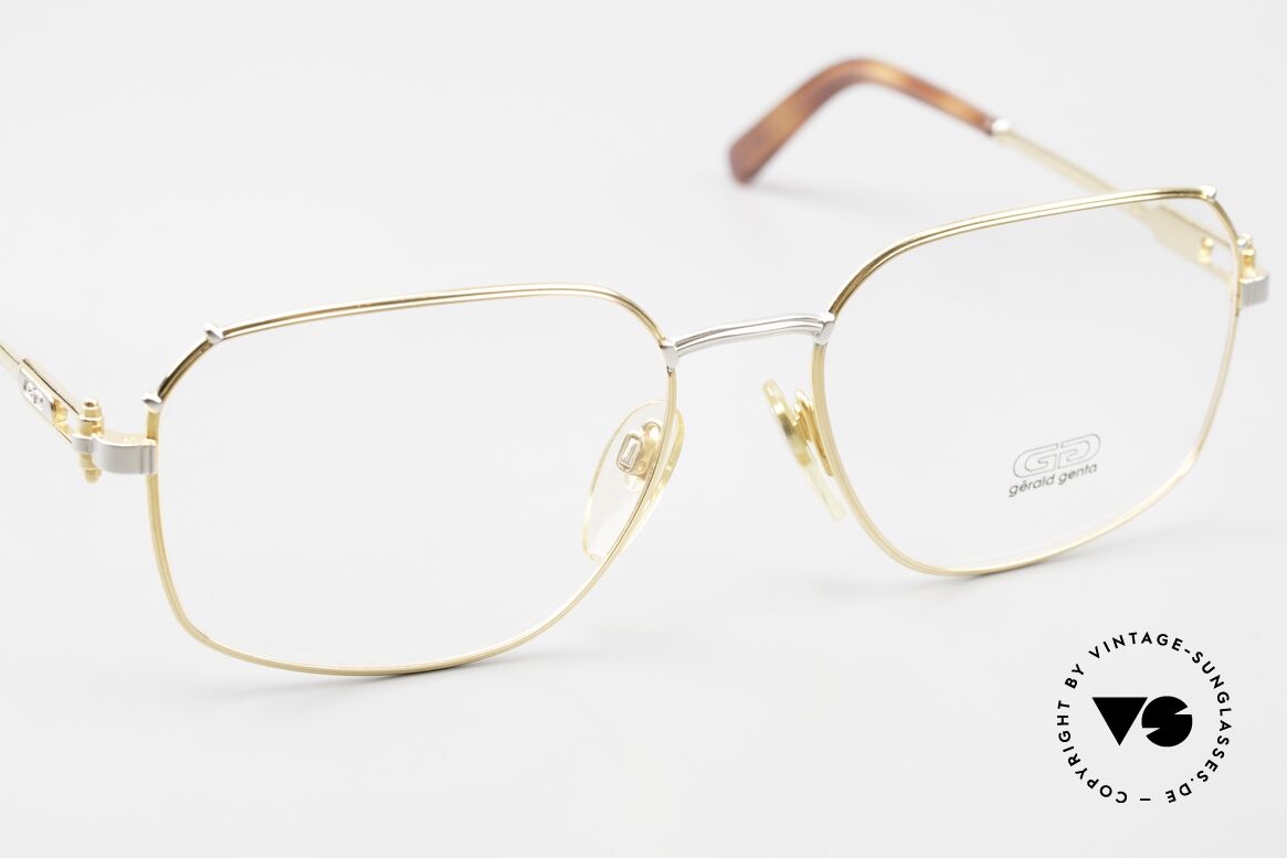 Gerald Genta Gold & Gold 08 90er Vintage Luxus Brille, entsprechend hohe Qualität dieses 1990er Jahre Modells, Passend für Herren