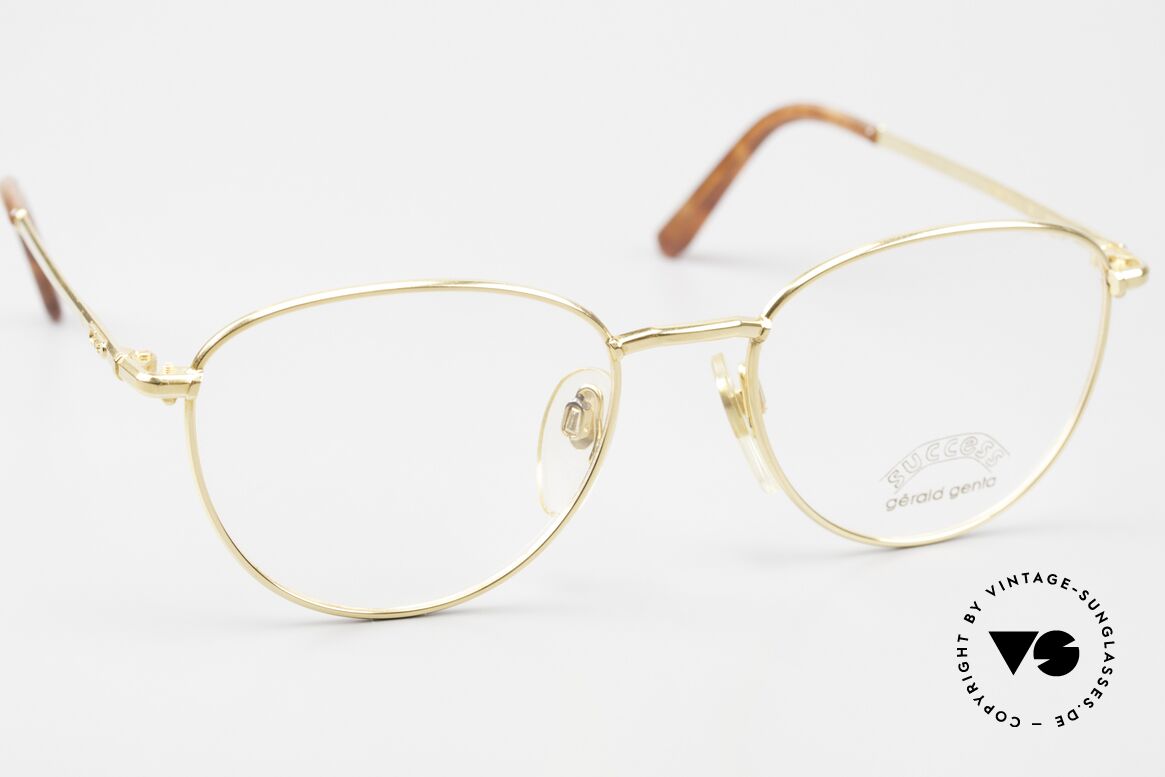 Gerald Genta Success 02 Vergoldete Vintage Brille, ungetragenes Einzelstück mit Seriennummer in Gr. 53/19, Passend für Herren und Damen