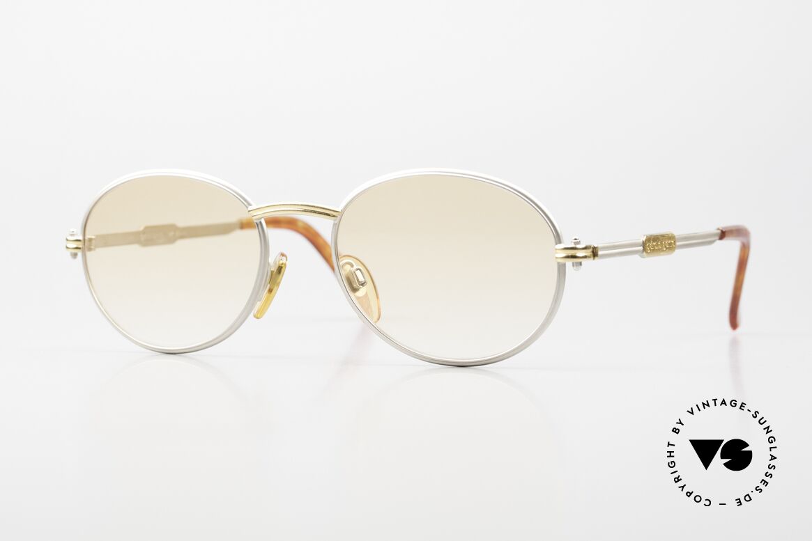Gerald Genta New Classic 02 Ovale Vintage Sonnenbrille 90er, ovale 1990er Jahre Luxus-Sonnenbrille von Gérald Genta, Passend für Herren und Damen