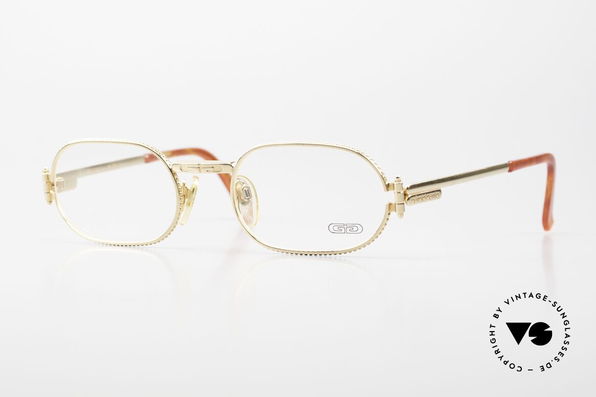 Gerald Genta Gefica 04 24kt Brille Damen & Herren, ovale Luxusbrille für Damen & Herren von Gérald Genta, Passend für Herren und Damen