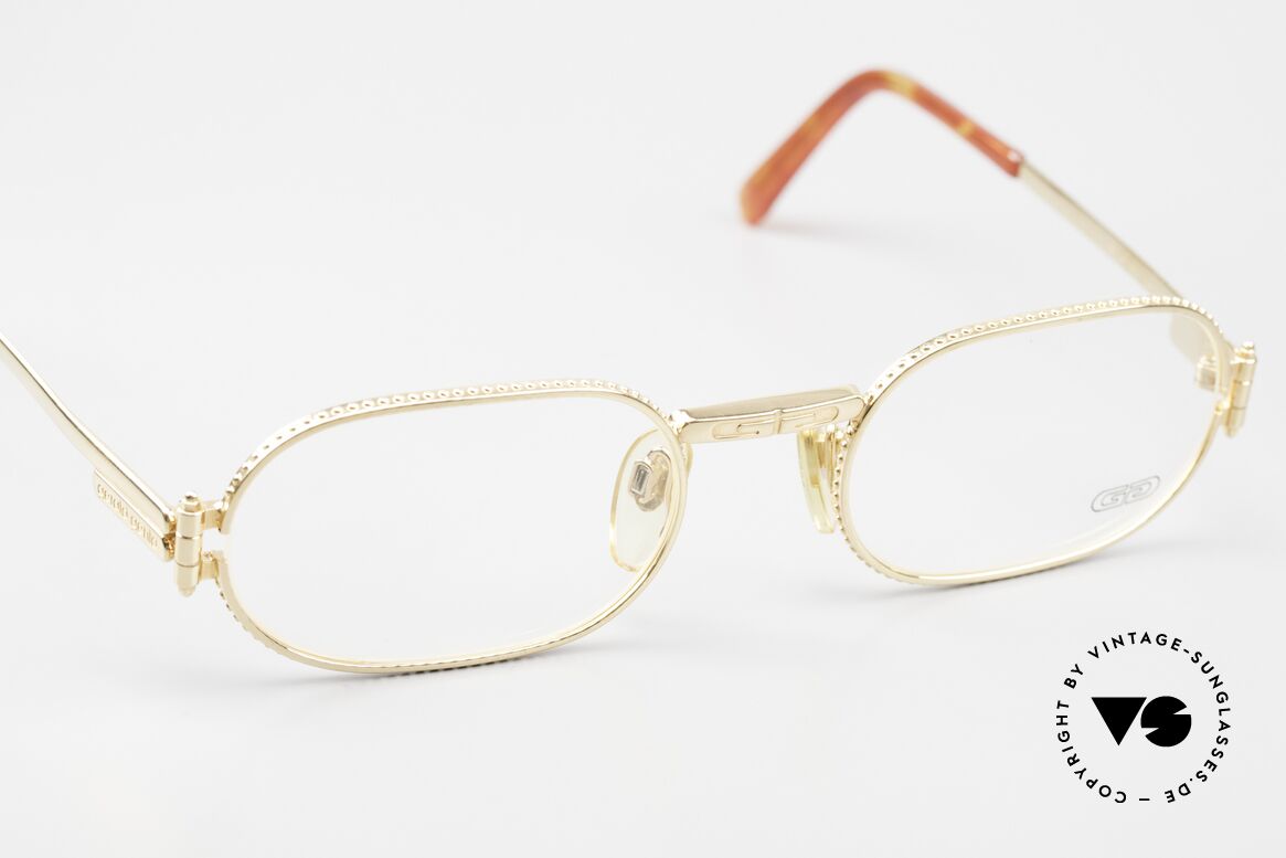 Gerald Genta Gefica 04 24kt Brille Damen & Herren, entsprechend hohe Qualität dieses 1990er Jahre Modells, Passend für Herren und Damen