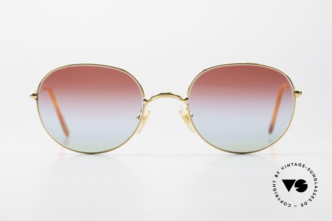 Cartier Antares - M Runde 90er Luxus Sonnenbrille, Modell aus der feinen 'Thin Rim' Collection von Cartier, Passend für Herren und Damen