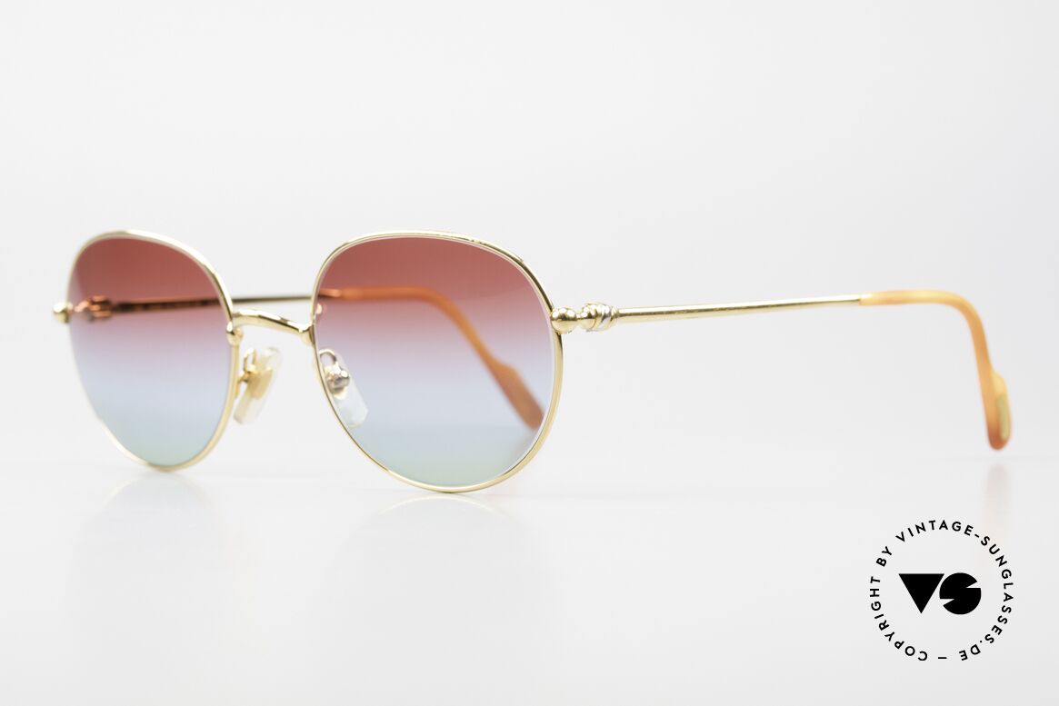 Cartier Antares - M Runde 90er Luxus Sonnenbrille, Name Antarès = der hellste Stern im Sternbild Skorpion, Passend für Herren und Damen