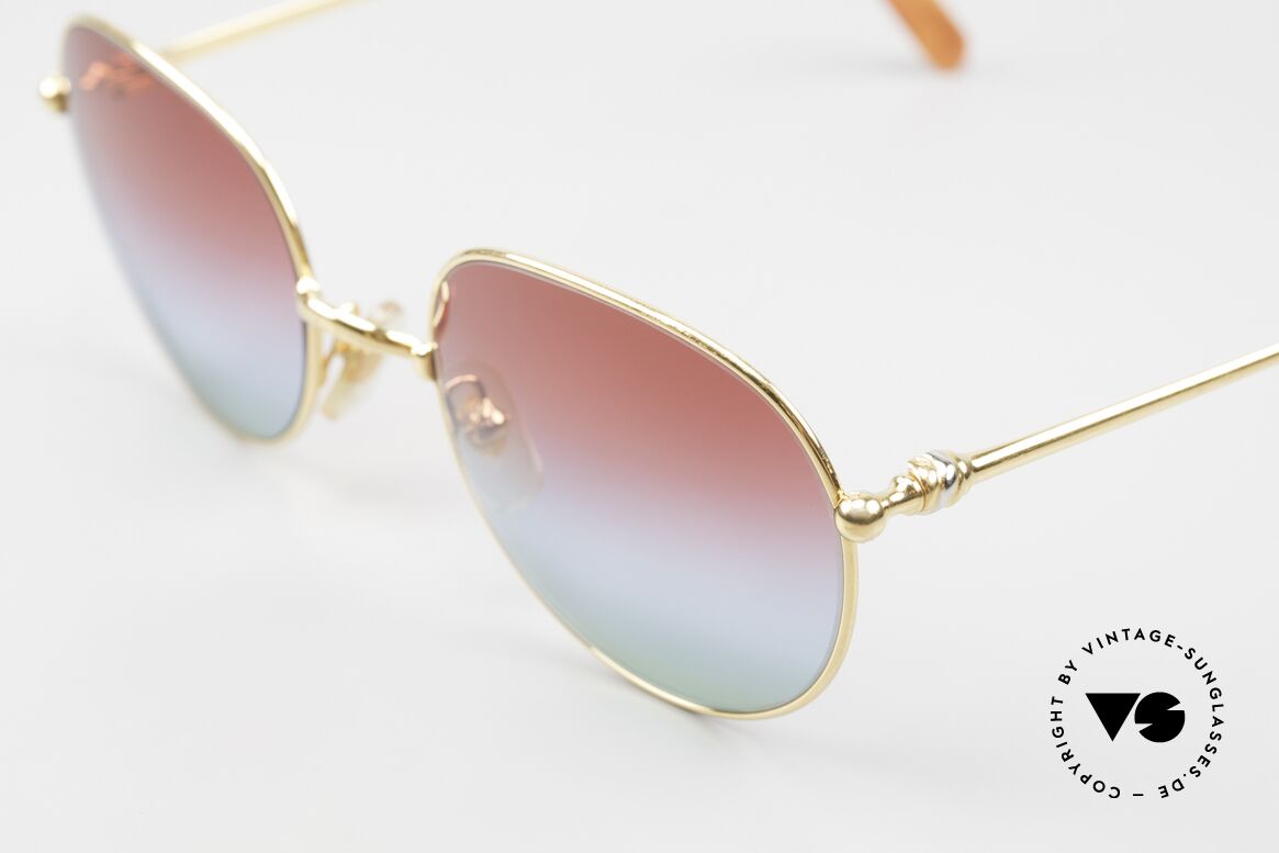 Cartier Antares - M Runde 90er Luxus Sonnenbrille, leichter Rahmen (angenehm zu tragen); in Größe 52°21, Passend für Herren und Damen