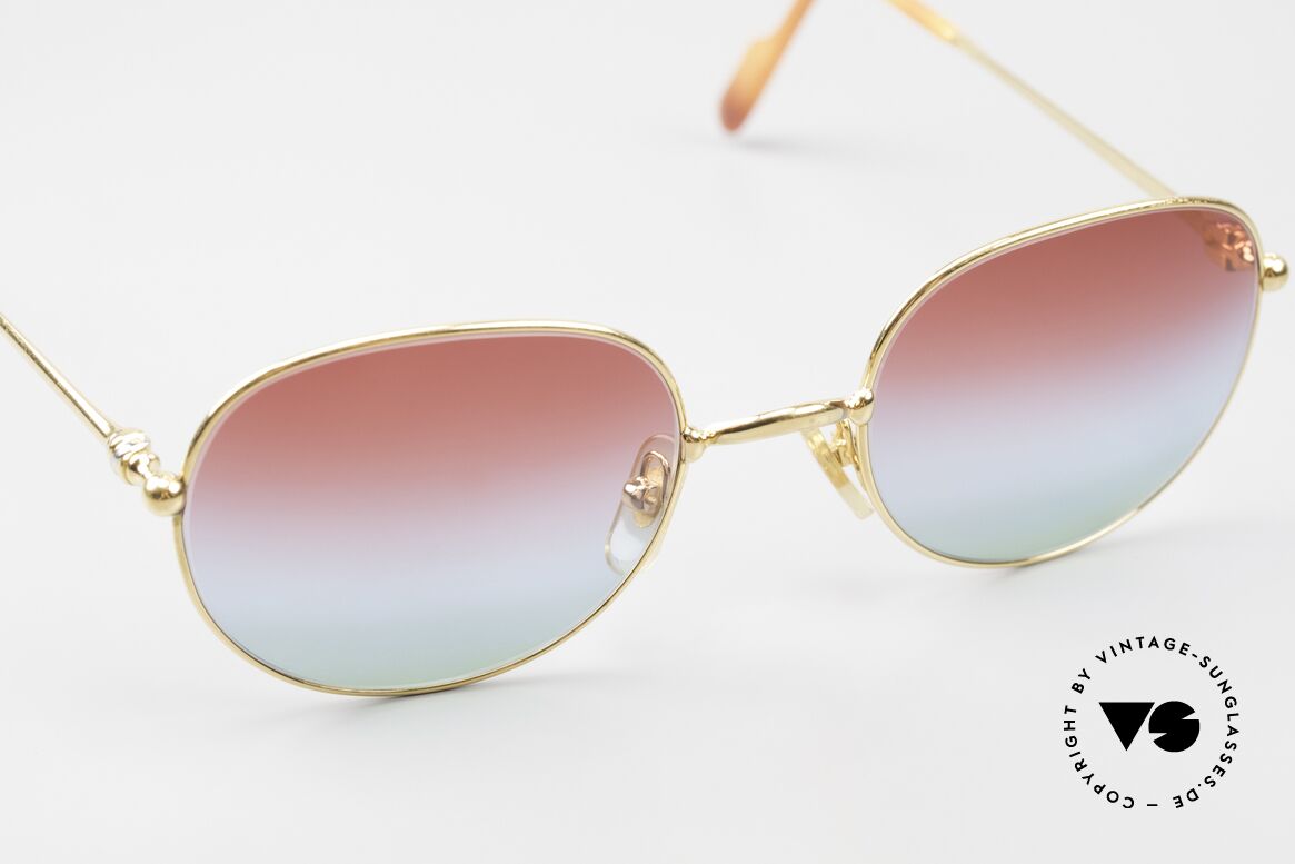 Cartier Antares - M Runde 90er Luxus Sonnenbrille, ungetragen mit triple-gradient Gläsern, 100% UV Schutz, Passend für Herren und Damen