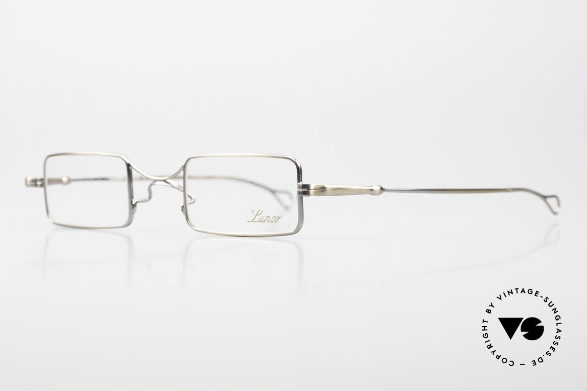 Lunor X-Bridge Square Edle Brille in Antik Gold, X-Bridge Square: Lesebrille für Damen und Herren, Passend für Herren und Damen
