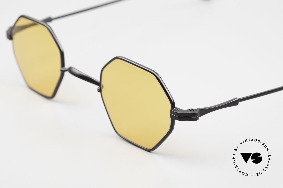 Lunor II 11 Designerbrille 90er Unique, Fassung in klassisch schwarz und Gläser in orange, Passend für Herren und Damen
