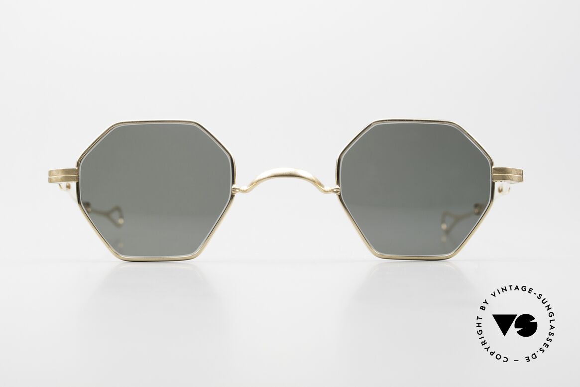Lunor I 11 Telescopic Gold Plated Luxus Fassung, außergewöhnliche Rahmenform (achteckig PANTO), Passend für Herren und Damen