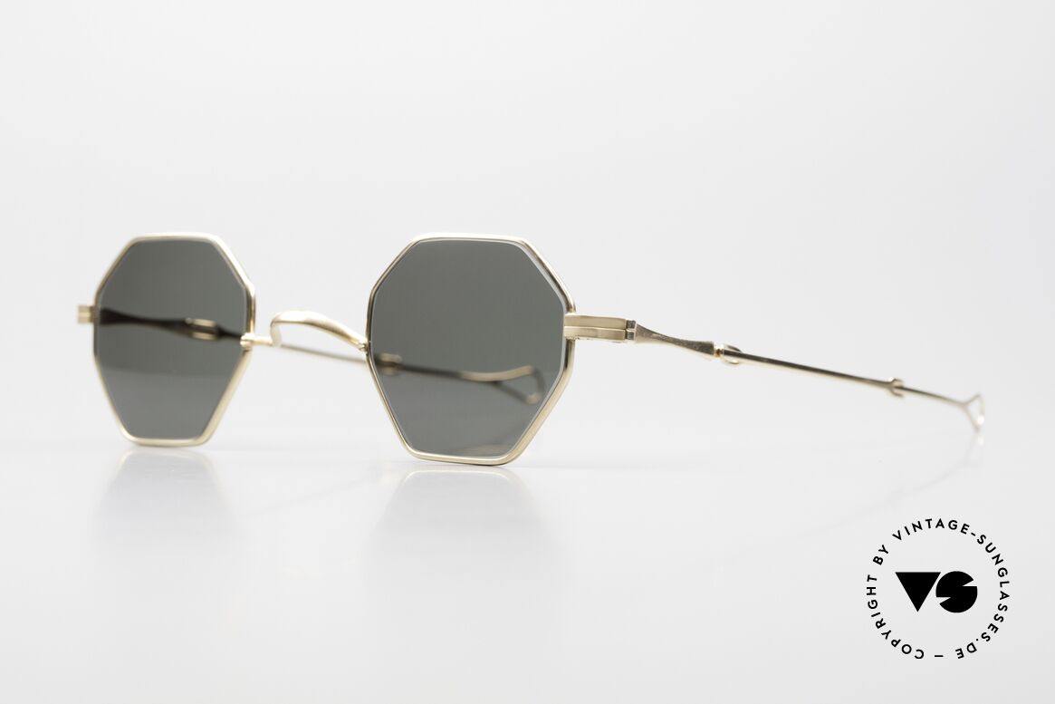 Lunor I 11 Telescopic Gold Plated Luxus Fassung, mit genialen Schiebebügeln bzw. Teleskopbügeln, Passend für Herren und Damen