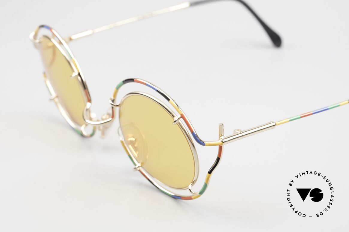 Taxi ST7 by Casanova Runde Kunstsonnenbrille, ungetragenes limitiertes Einzelstück, Sammlerobjekt, Passend für Herren und Damen