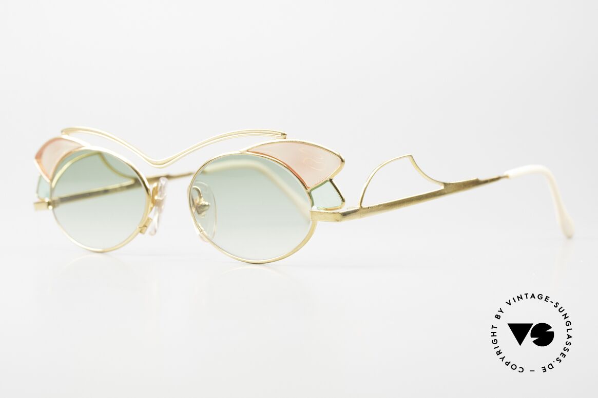 Casanova LC1 Murano Glas Sonnenbrille, 24kt vergoldete Fassung mit berühmten MURANO-Glas, Passend für Damen