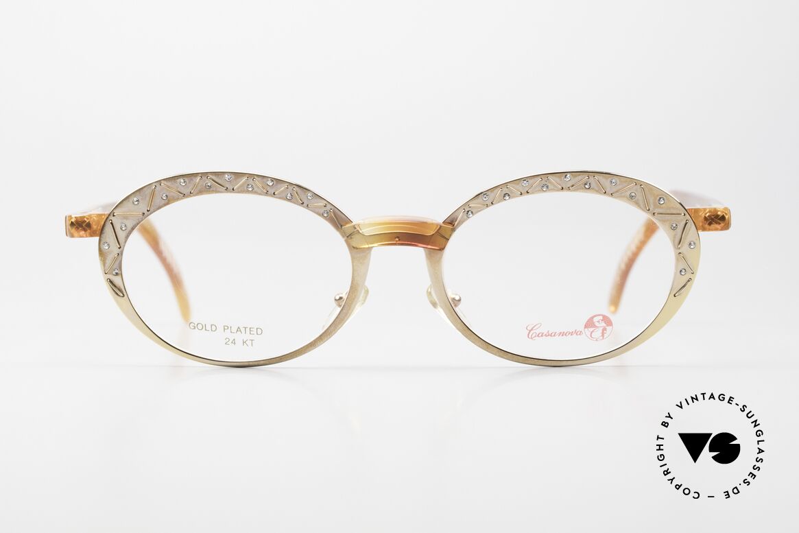 Casanova BZ2 Ovale Damenbrille Strass, zauberhafte CASANOVA Designer-Brille für Damen, Passend für Damen