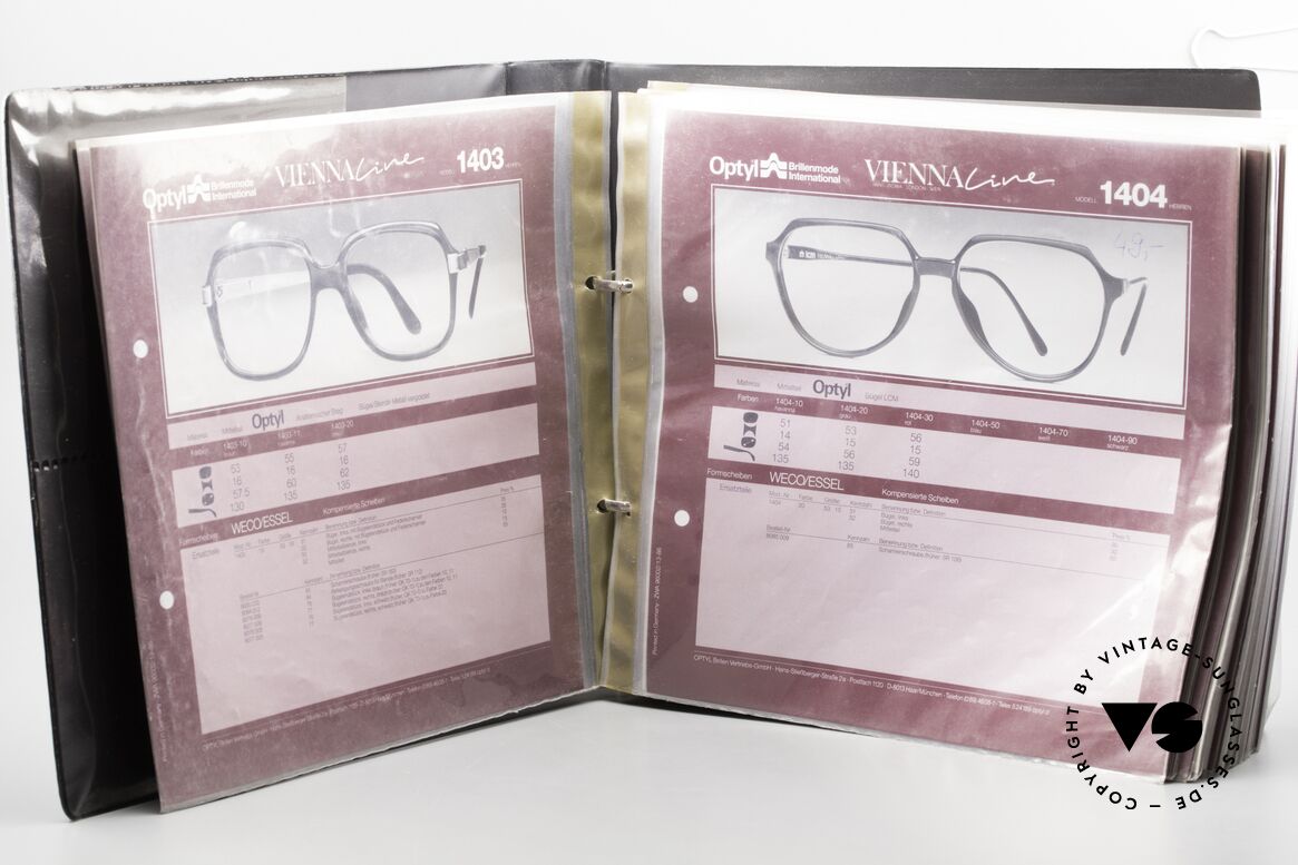 Optyl Catalog Viennaline Alter 80er Original Katalog, Porsche, Dunhill, P. Picasso, Viennalina, Saphira,, Passend für Herren und Damen