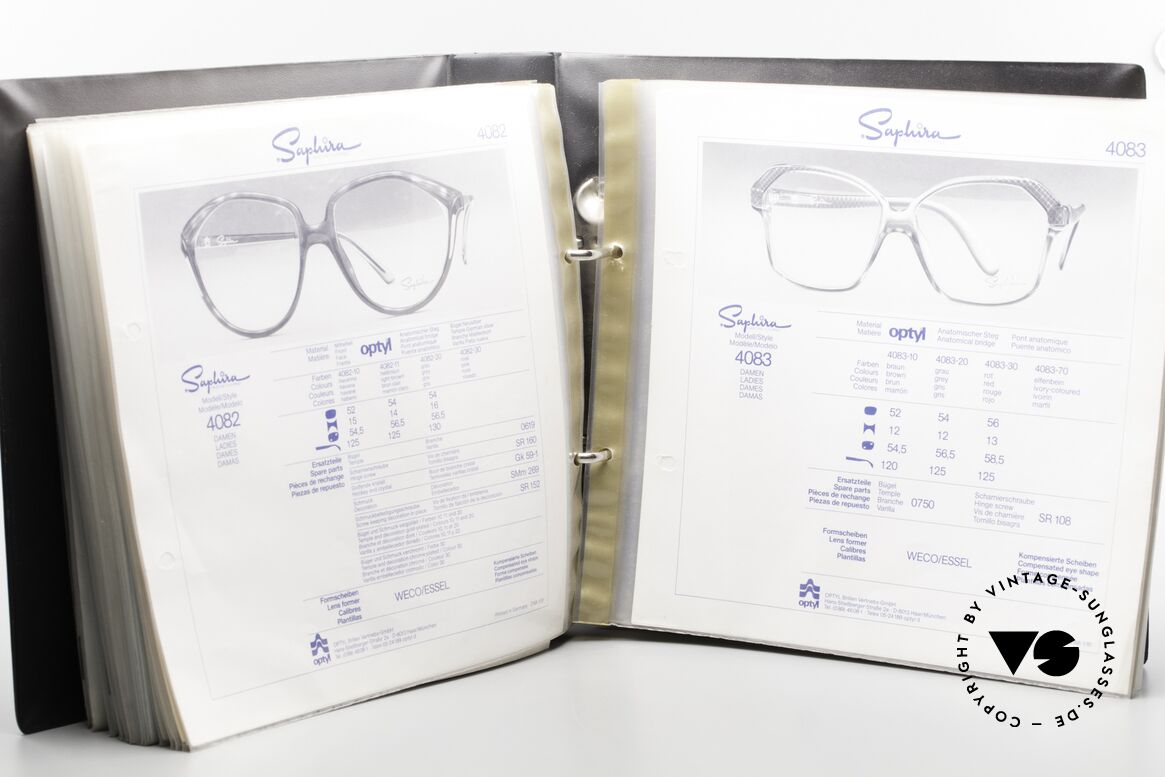 Optyl Catalog Saphira Brilleninfos Für Fachleute, Terri Brogan, Playboy, BOSS, Esprit, Chr. Lacroix, Passend für Herren und Damen