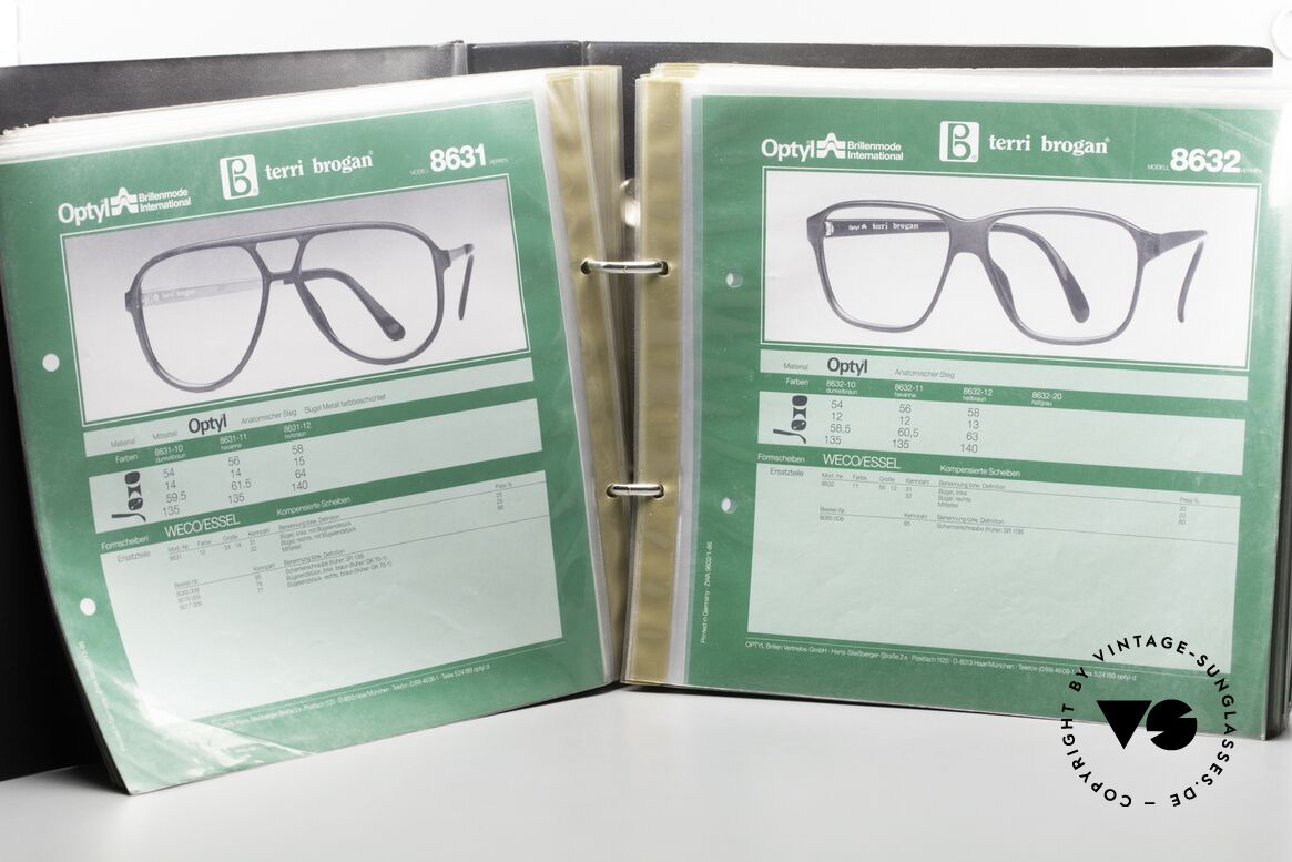 Optyl Catalog Terri Brogan Brillenkatalog & Brilleninfos, Porsche, Dunhill, P. Picasso, Viennalina, Saphira,, Passend für Herren und Damen