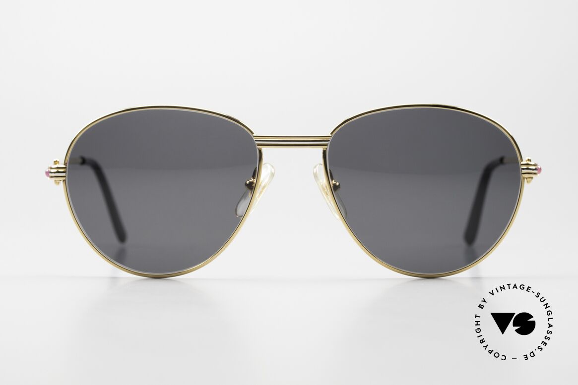 Cartier S Rubis 0,34 ct - M Echte Rubinen Brille 80er, runde Cartier Luxus-Sonnenbrille in Größe 55°18, Passend für Damen Cartier S Rubis 0,34 ct - M Echte Rubinen Brille 80er, runde Cartier Luxus-Sonnenbrille in Größe 55°18, Passend für Damen