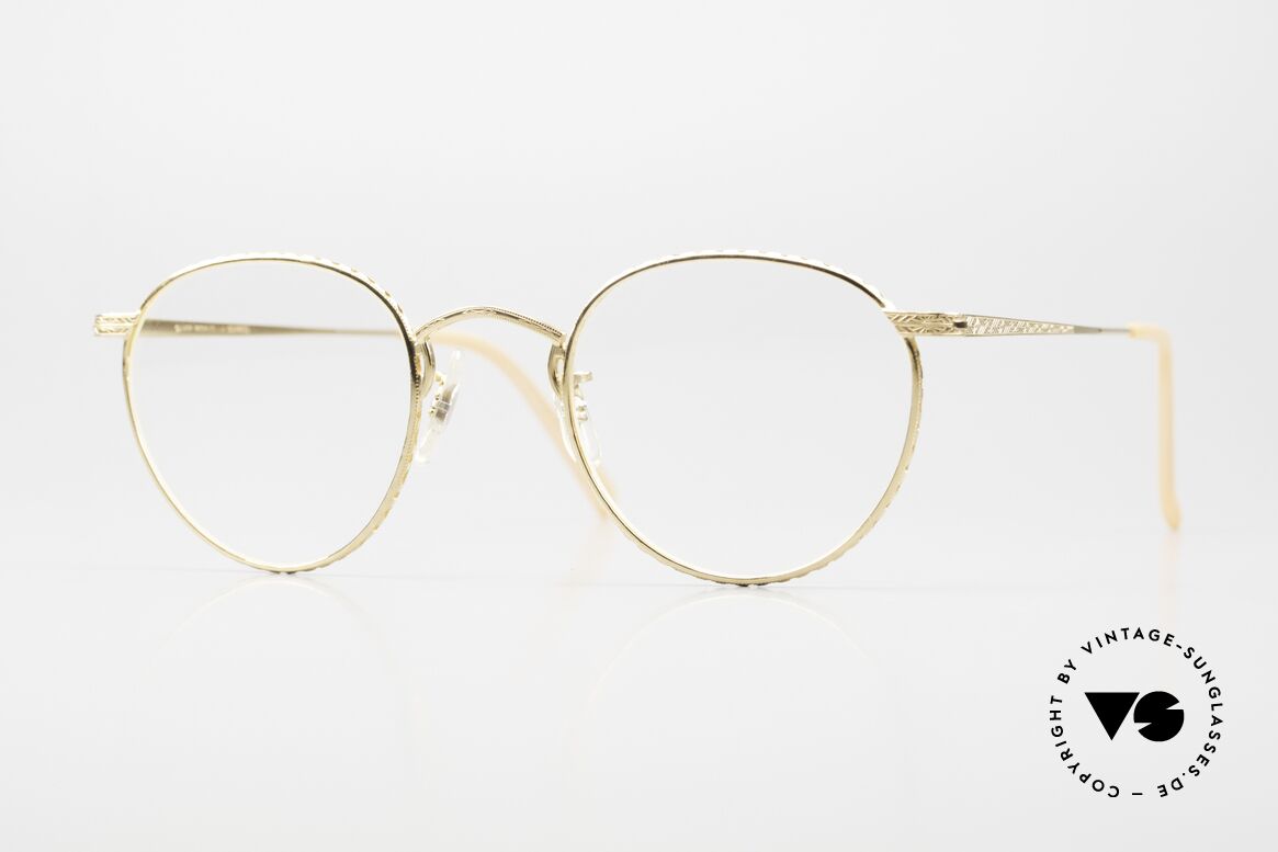 Oliver Peoples OP47 Alte Vintage Brille Vergoldet, vintage Oliver Peoples Brille; Panto-Stil von 1991, Passend für Herren und Damen