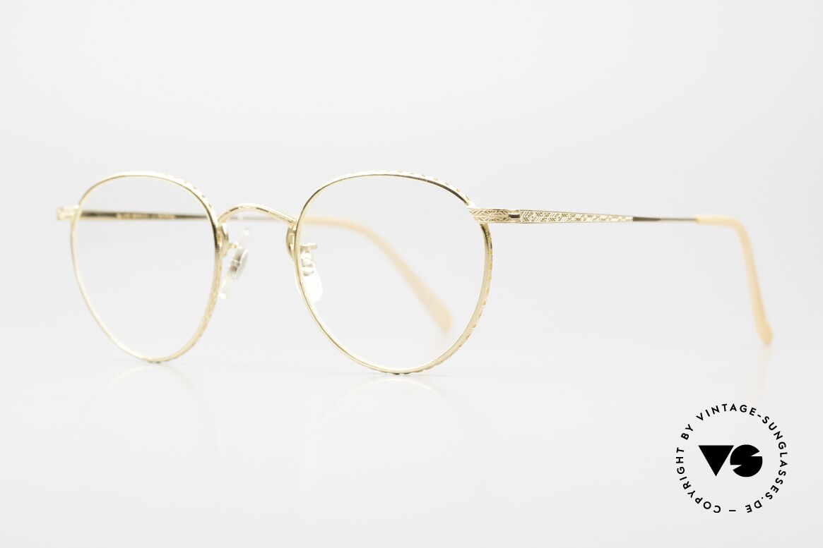 Oliver Peoples OP47 Alte Vintage Brille Vergoldet, Brillendesign inspiriert vom 20er Art Deco Jahrzehnt, Passend für Herren und Damen