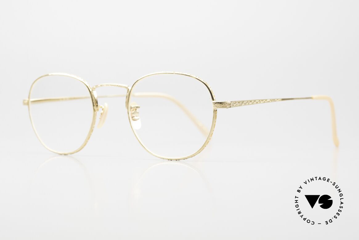 Oliver Peoples OP48 True Vintage Brille Vergoldet, Brillendesign inspiriert vom 20er Art Deco Jahrzehnt, Passend für Herren und Damen