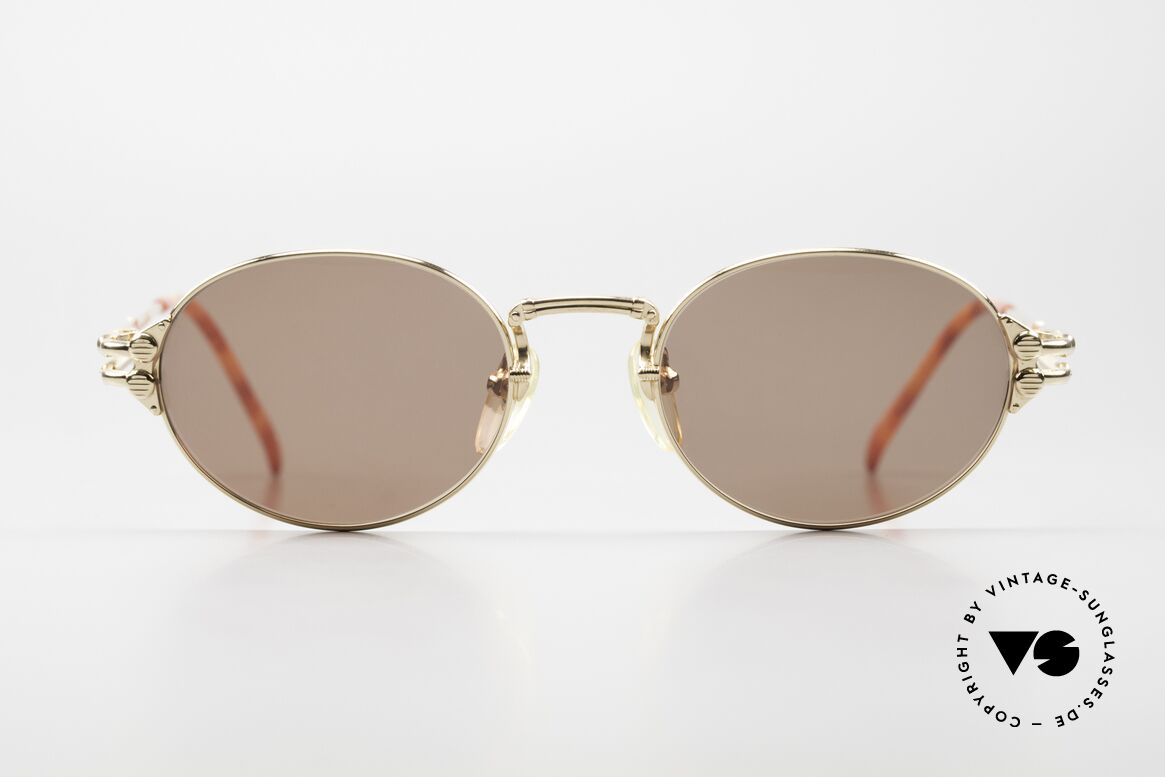Jean Paul Gaultier 55-4173 Ovale Vintage Sonnenbrille, einzigartige Jean Paul Gaultier Designersonnenbrille, Passend für Herren und Damen