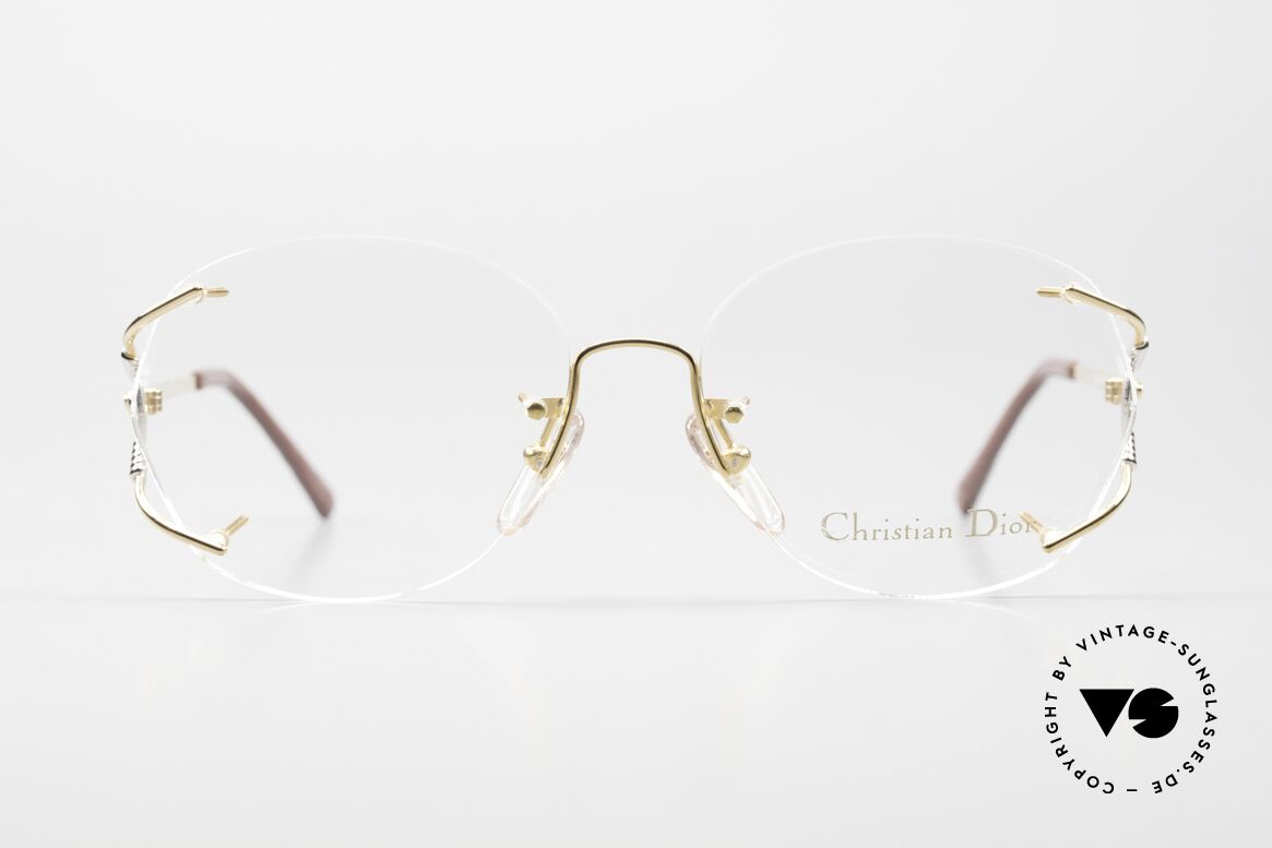 Christian Dior 2591 Randlose Brille von 1989, zauberhafte 80er Damen-Brille von Christian Dior, Passend für Damen