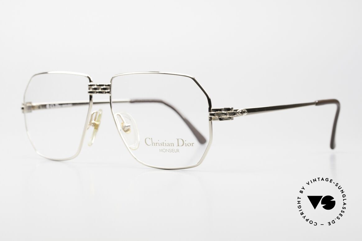 Christian Dior 2391 80er Herrenbrille Monsieur, markante Metallarbeiten auf Brücke & Scharnieren, Passend für Herren