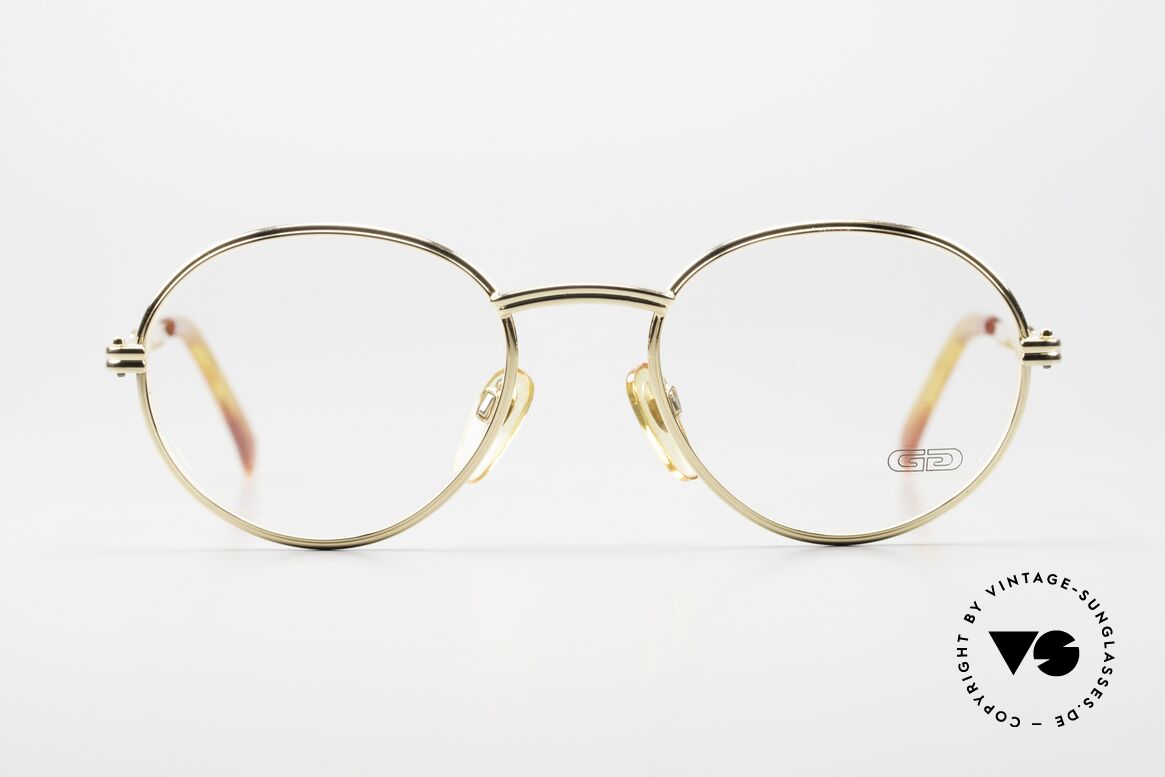 Gerald Genta New Classic 02 24kt Vergoldete Unisexbrille, entwarf u.a. die „GRANDE Sonnerie“ (Preis: ca. $1 Mio.), Passend für Herren und Damen
