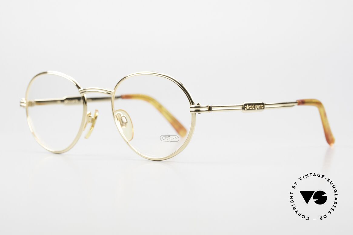 Gerald Genta New Classic 02 24kt Vergoldete Unisexbrille, LUXUS-Accessoires (wie z.B. Brillen) kamen später dazu, Passend für Herren und Damen