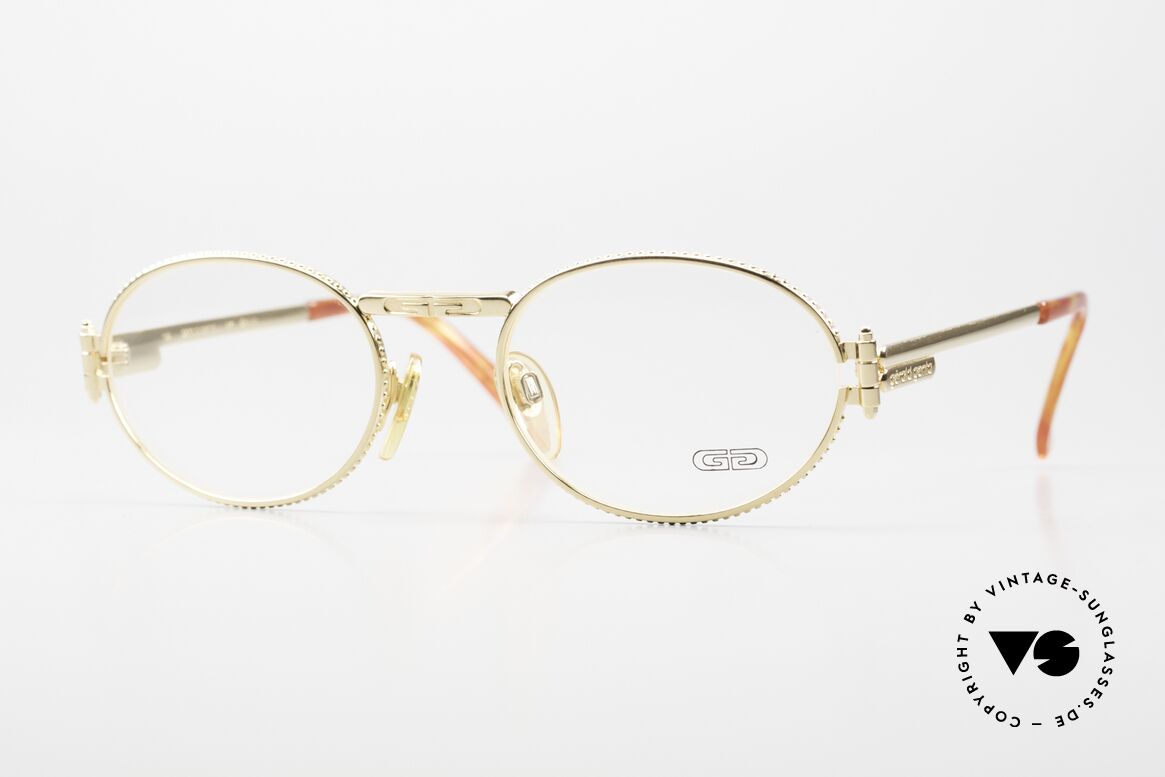 Gerald Genta Gefica 07 24kt Gold-Plated Unisex, ovale Luxusbrille für Damen & Herren von Gérald Genta, Passend für Herren und Damen