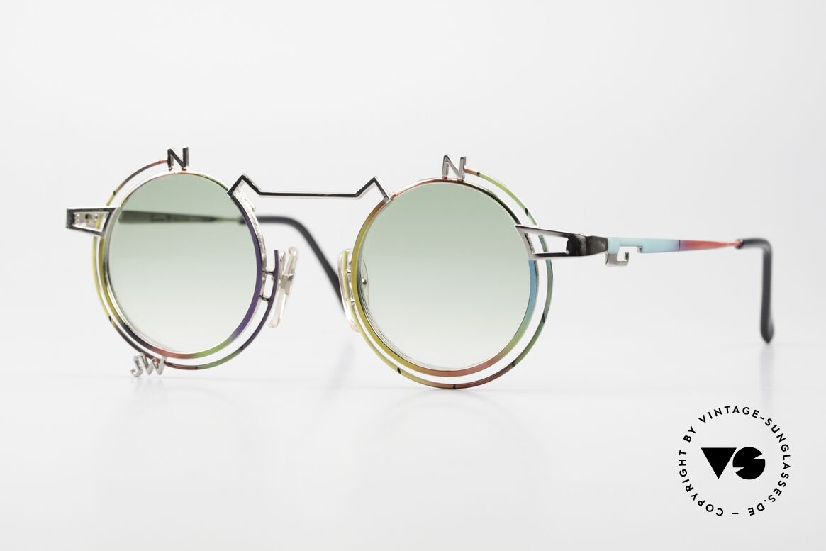 Casanova SC6 Himmelsrichtung Orientierung, vintage 80er Jahre Kunst-Designerbrille von Casanova, Passend für Herren und Damen