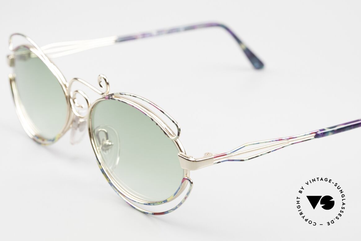 Casanova RC5 Besonders Elegante Brille, vergoldeter Rahmen mit grandiosem bunten Muster, Passend für Damen