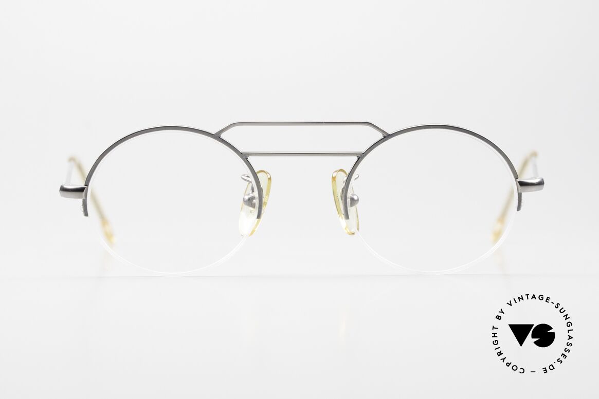W Proksch's M5/2 90er Halb Randlos Gunmetal, echte Proksch's vintage Brille von 1994 in 'gunmetal', Passend für Herren und Damen