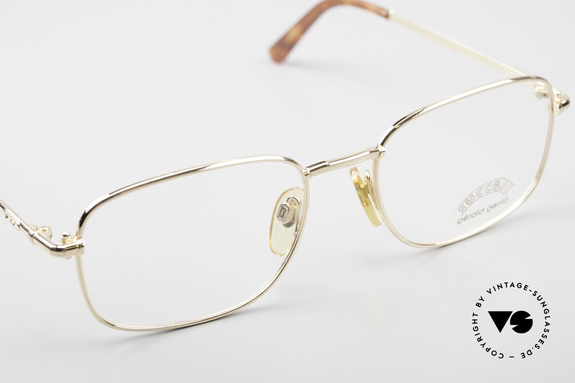Gerald Genta Success 01 Vintage Brille Gold-Plated, ungetragenes Einzelstück mit Seriennummer in Gr. 55/19, Passend für Herren