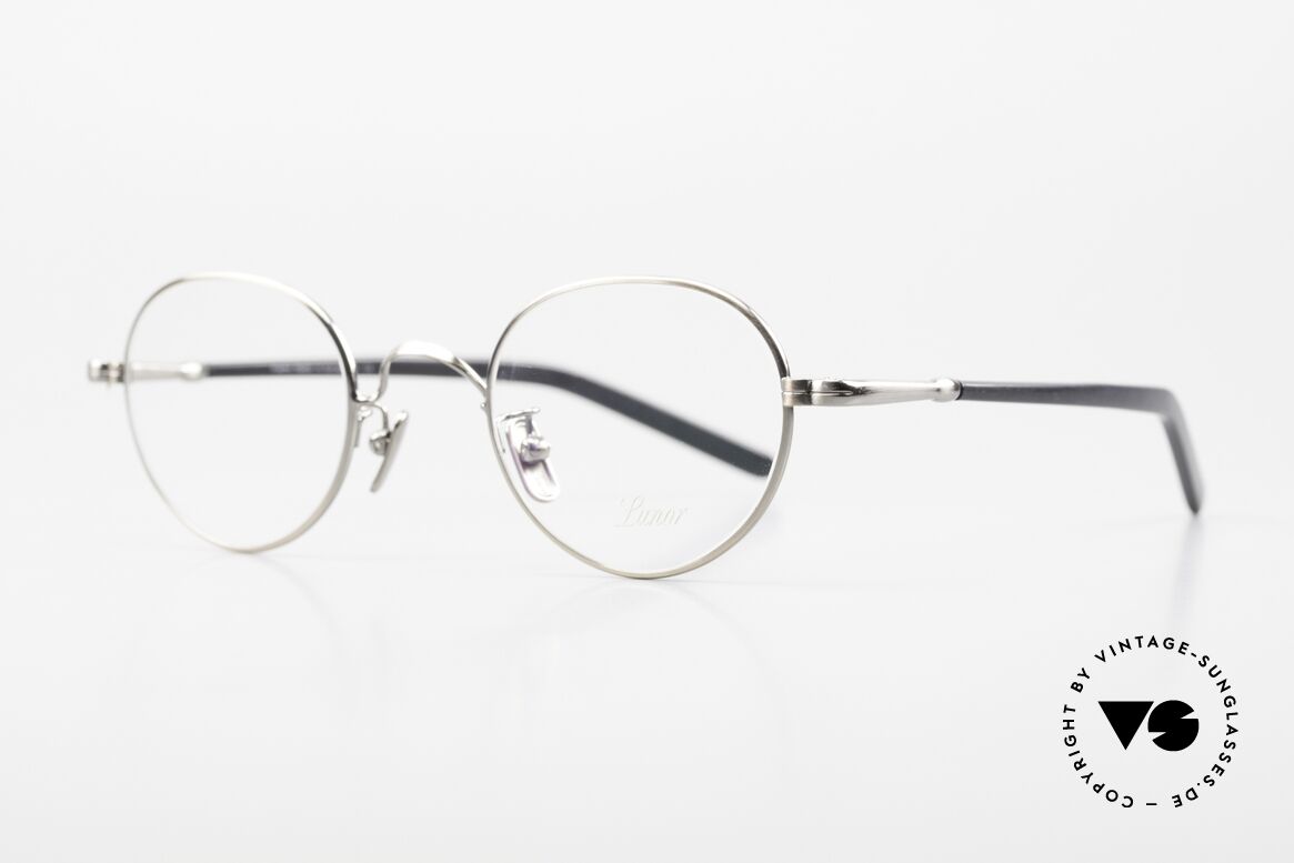 Lunor VA 108 Panto Brille Antik Silber, ohne große Logos; stattdessen mit zeitloser Eleganz, Passend für Herren und Damen