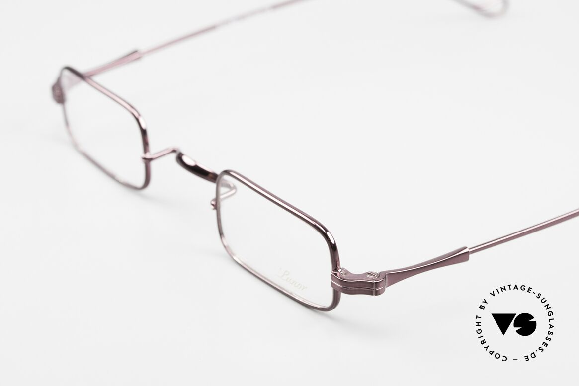 Lunor II 13 Eckige Brille Limited Edition, Brille in kleiner Gr. 38/24 (für große Sehstärken), Passend für Herren und Damen
