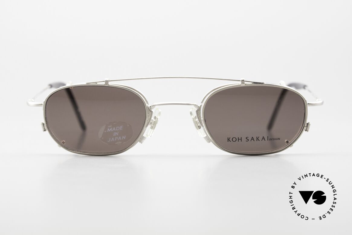Koh Sakai KS9716 Herrenbrille Oder Damenbrille, Größe 44-21 mit praktischem Sonnen-Clip / Vorhänger, Passend für Herren und Damen