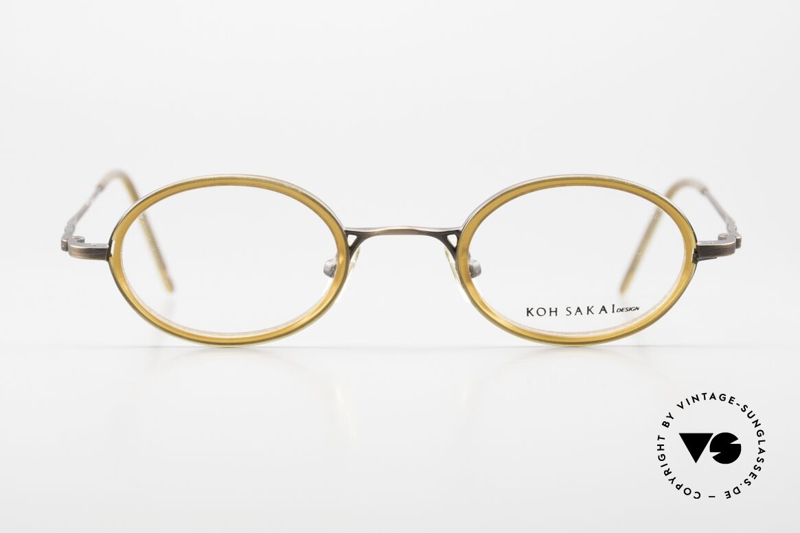 Koh Sakai KS9831 90er Brille Made in Japan Oval, Größe: medium, Passend für Herren