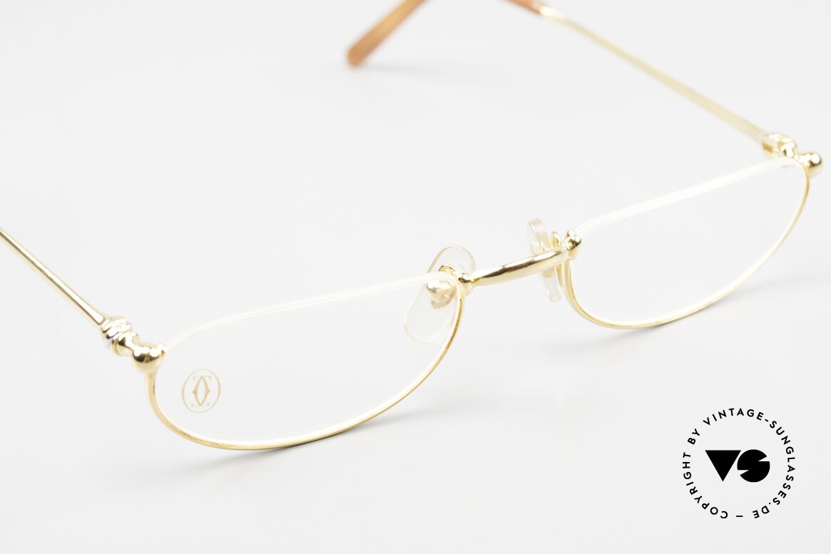 Cartier Demi Lune 2000 - S Ovale Luxus Lesebrille Gold, KEINE RETRO Cartier Brille; ein Original von 2000!, Passend für Herren und Damen