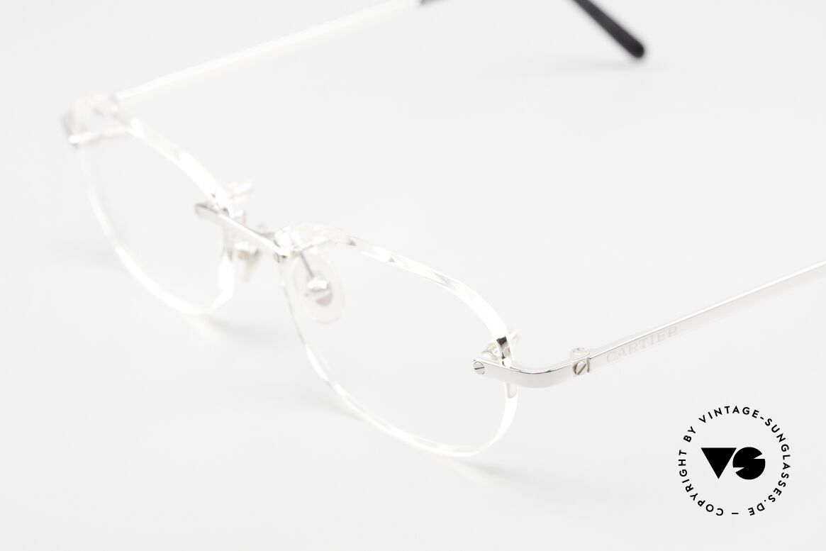 Cartier T-Eye Rimless Randlose Platin Fassung, Titanium-Fassung mit edler Platin-Legierung, Passend für Herren und Damen