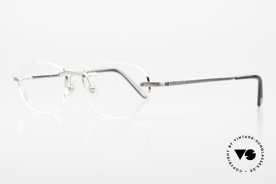 Cartier T-Eye Rimless Titanium Brille Randlos, Cartier Katalog Referenz-Nummer ist T8100451, Passend für Herren und Damen