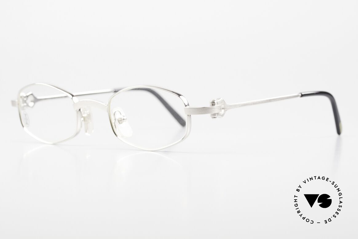 Cartier Ginger Luxus Brille Platin Gebürstet, gebürstete Platin-Legierung; entsprechend wertig!, Passend für Herren und Damen