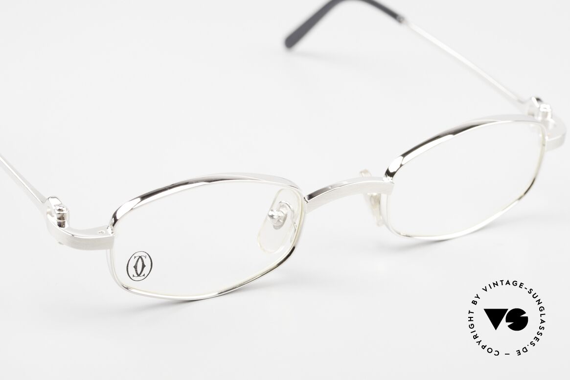 Cartier Ginger Luxus Brille Platin Gebürstet, ungetragene Rarität mit orig. Verpackung von Cartier, Passend für Herren und Damen