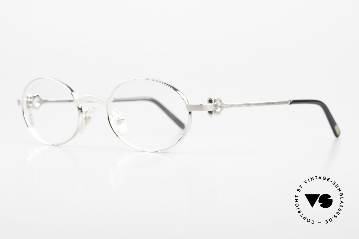 Cartier Spider - S Luxus Brille Platin Gebürstet, gebürstete Platin-Legierung; entsprechend wertig!, Passend für Herren und Damen