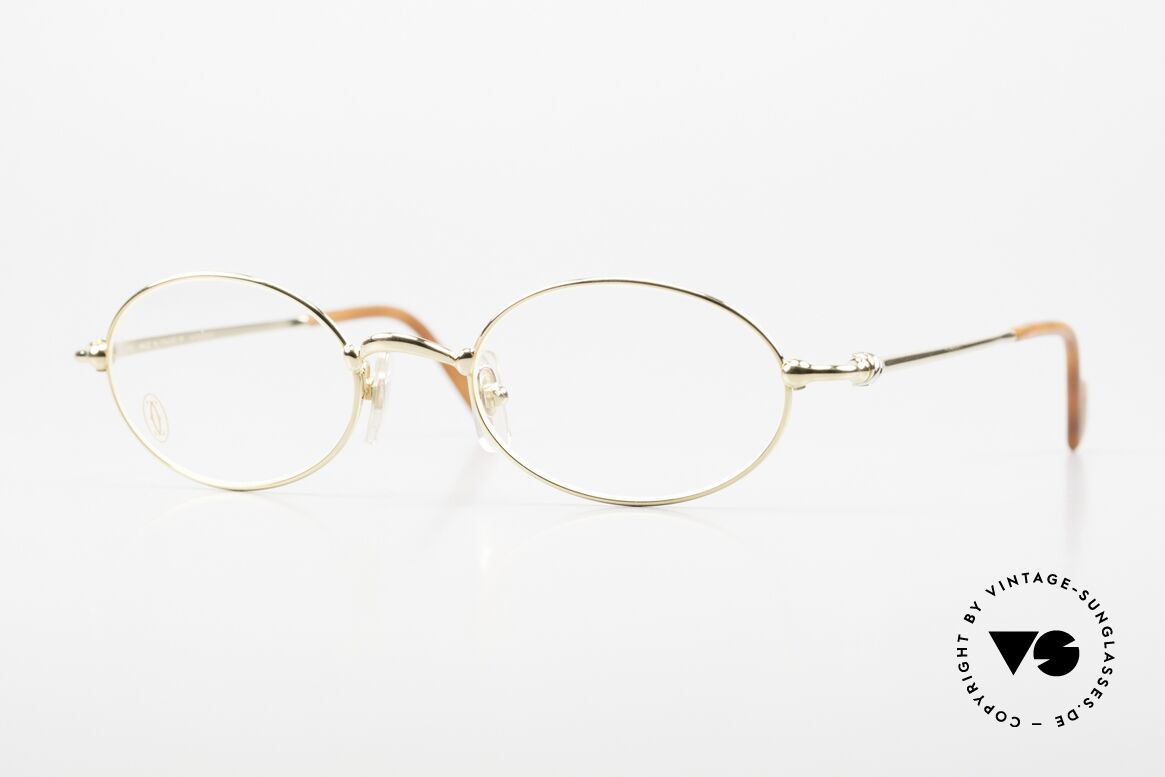 Cartier Filao - M Ovale 90er Brille Vergoldet, ovale Cartier Brillenfassung in Größe 49/21, 135, Passend für Herren und Damen